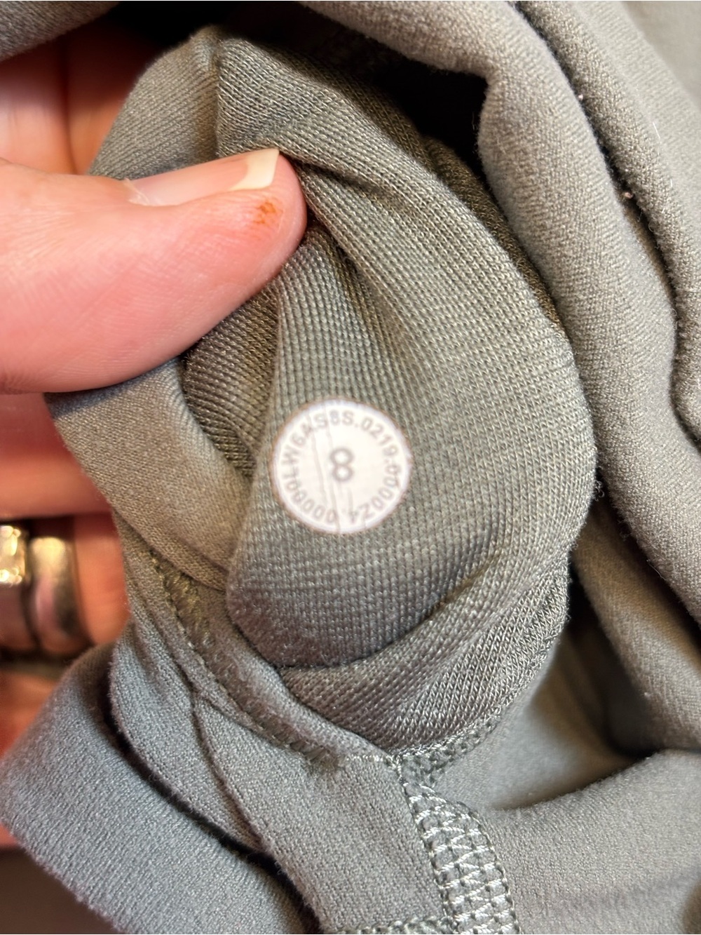 Lululemon Align High Rise Crop Leggings 21" Grey Sage Green Size 8 Nulu GUC - Picture 3 of 9